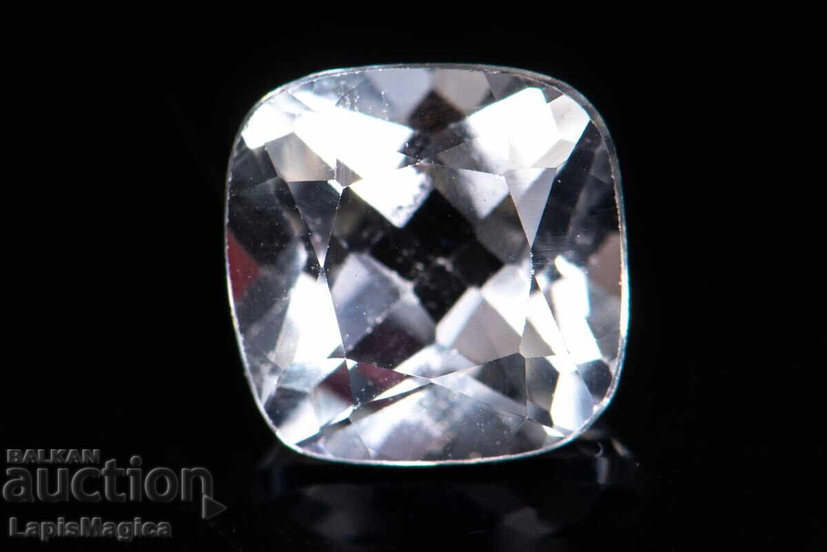 Бял топаз 1.88ct 7mm cushion шлифовка #12