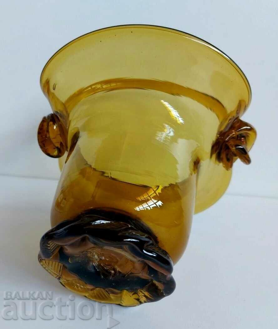 . GLASS CANDY BOWL CANDY BOX HEALTHY BLOWN GLASS - 7 . GLASS CANDY BOWL CANDY BOX HEALTHY BLOWN GLASS - 7