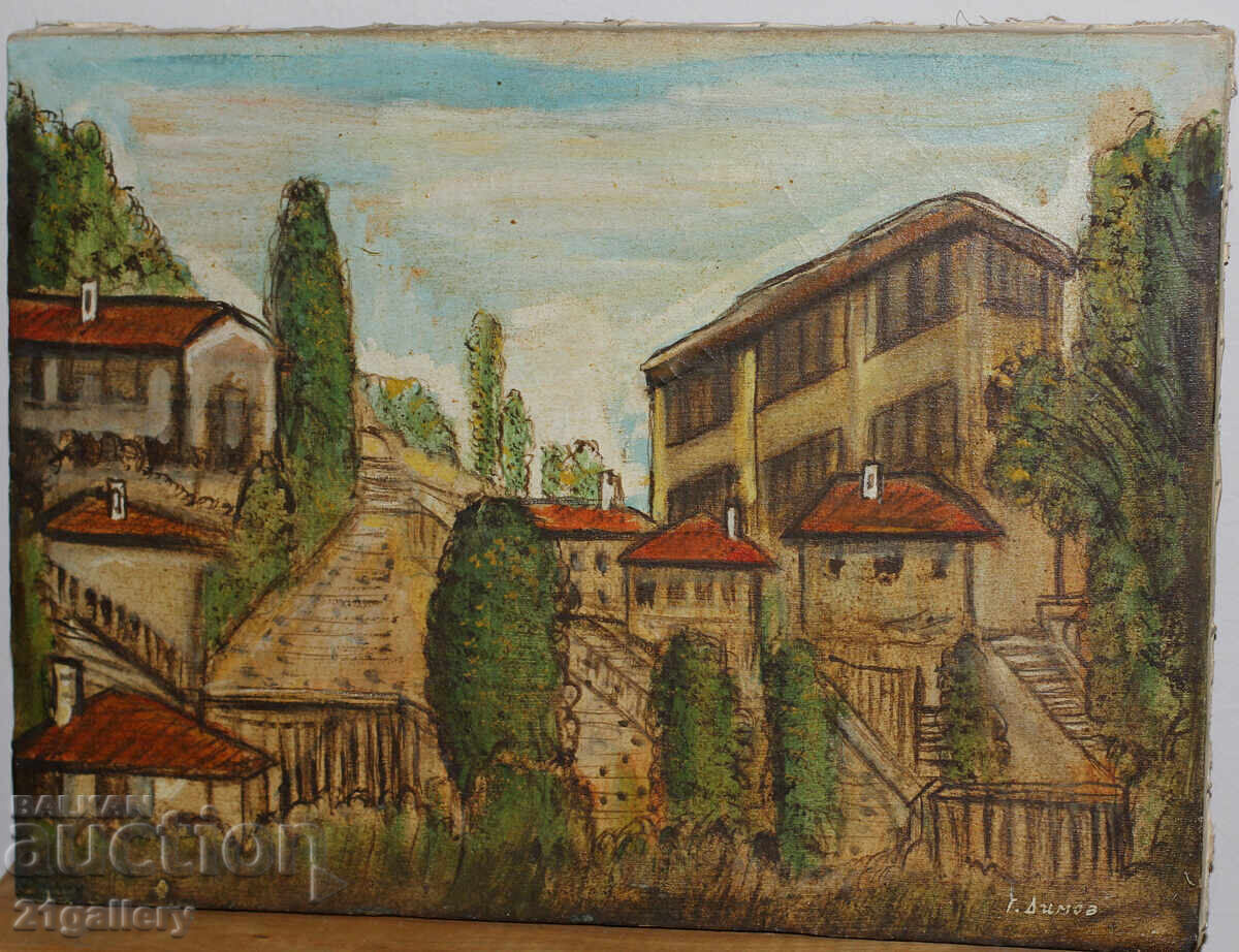 Auction G. Dimov / Oil paints urban landscape Auction G. Dimov / Oil paints urban landscape