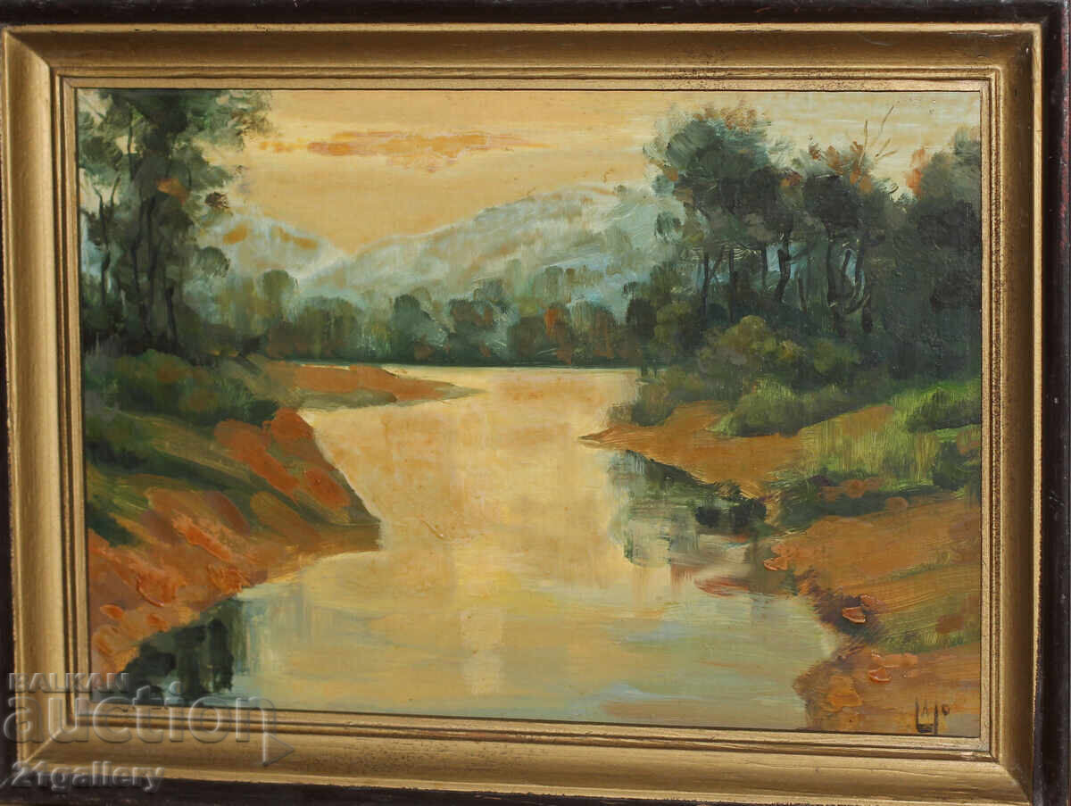 Oil paintings / river landscape / signed with price 200.00 BGN | € 102.26 Oil paintings / river landscape / signed with price 200.00 BGN | € 102.26