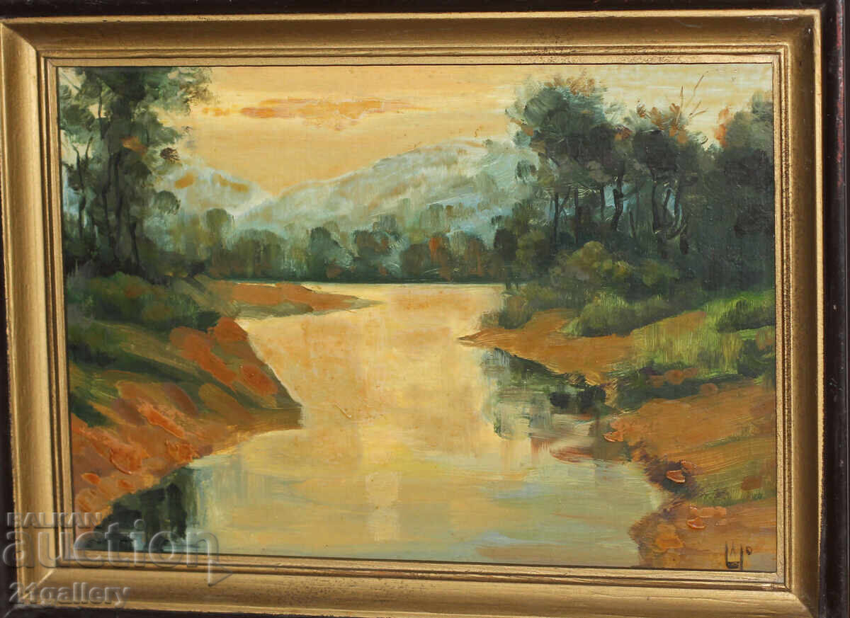 Oil paintings / river landscape / signed Oil paintings / river landscape / signed