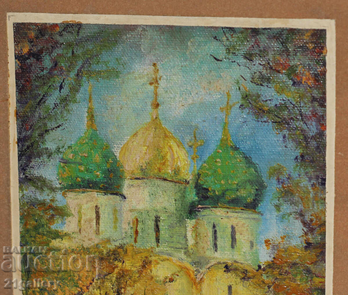 Delivery of Oil paintings / landscape church / signed Delivery of Oil paintings / landscape church / signed