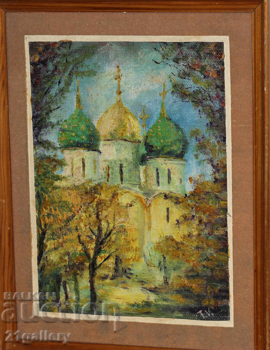 Oil paintings / landscape church / signed Oil paintings / landscape church / signed