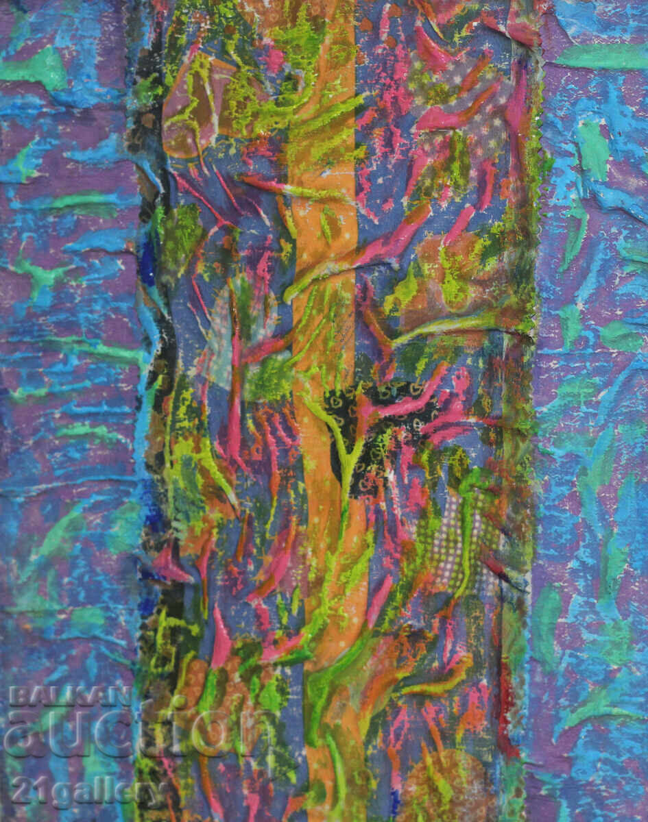 Delivery of Lokman Al Sheikh (1934-) Acrylic paints, abstraction, collage 2003 Delivery of Lokman Al Sheikh (1934-) Acrylic paints, abstraction, collage 2003