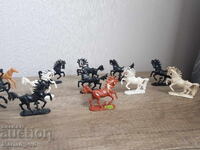 Old plastic horses W.Germany - 13 pieces