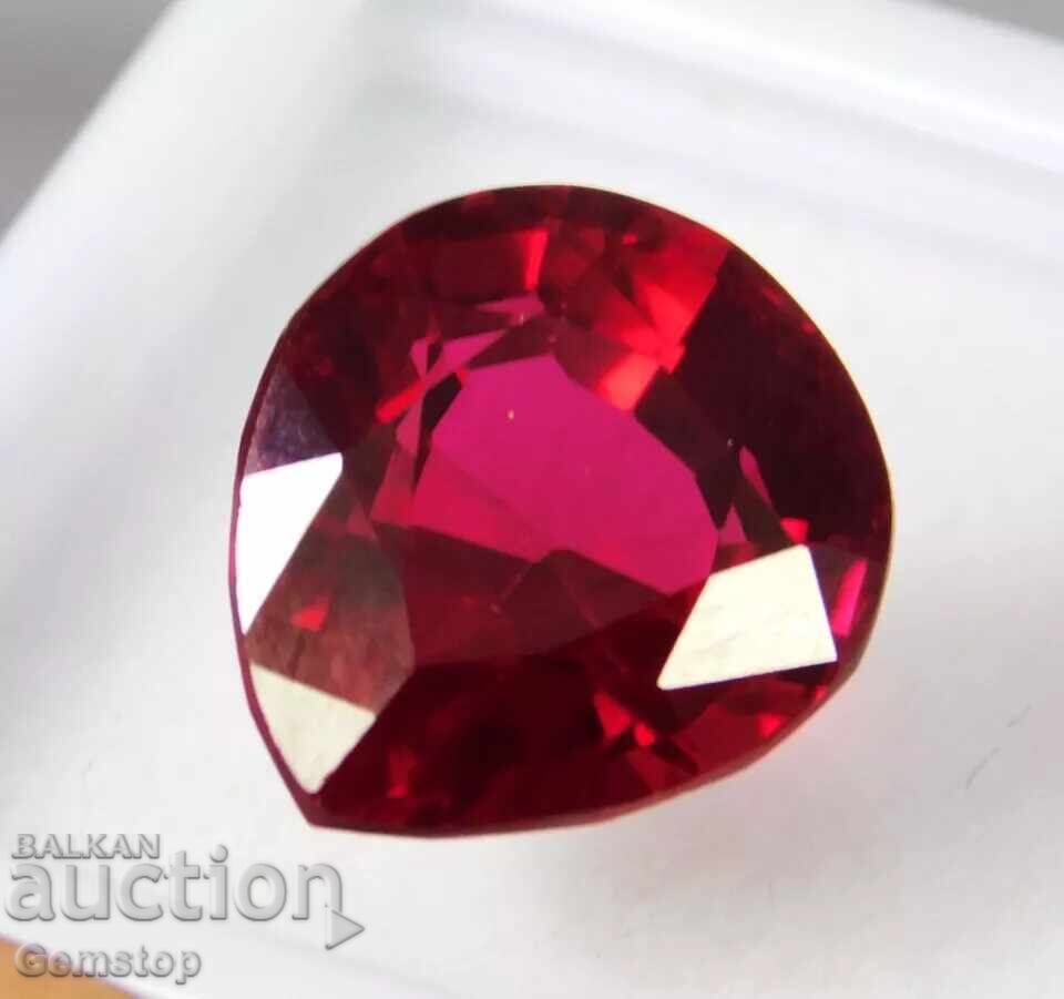 BZC! 8.00 carat natural ruby pear cert.VGTL from 1st!