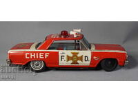 Chevrolet Old Japanese Metal Toy Model Police Car