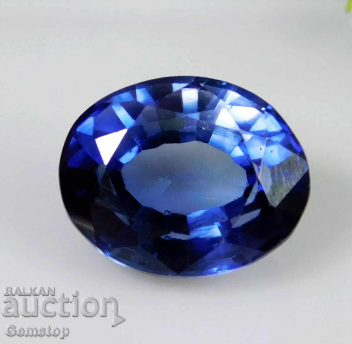 BZC! 5.10 carat natural sapphire oval cert.VGTL of 1st grade!