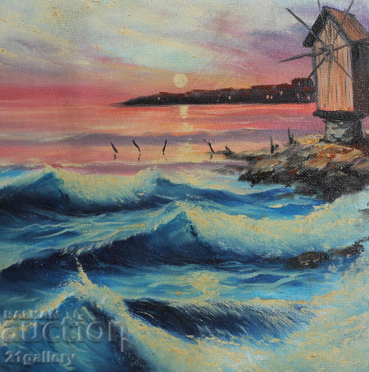 Delivery of Rosen Poptomov / Oil paints / Seascape / Signed Delivery of Rosen Poptomov / Oil paints / Seascape / Signed