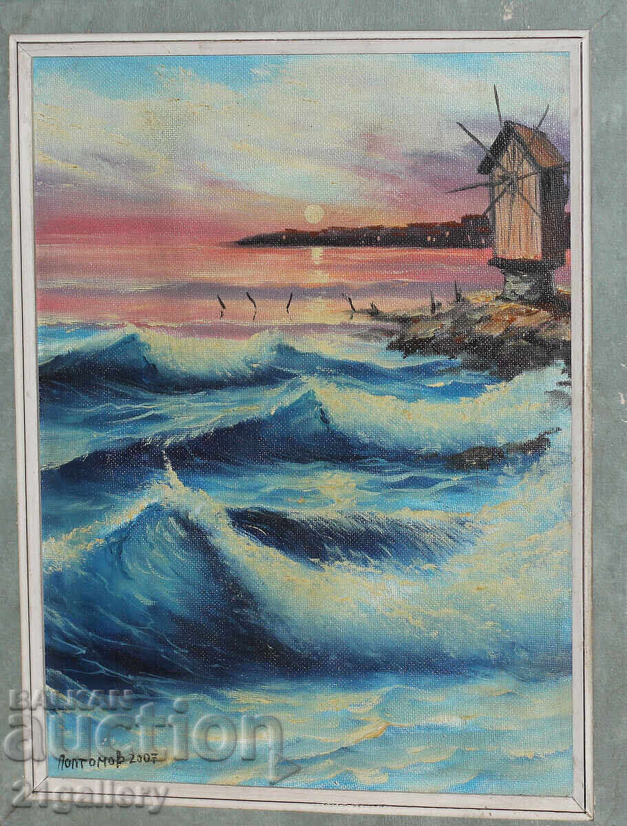 Rosen Poptomov / Oil paints / Seascape / Signed Rosen Poptomov / Oil paints / Seascape / Signed