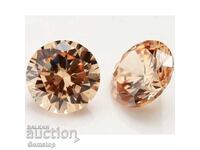 BZC! Safir natural 2,00 ct pereche rotundă de 1!