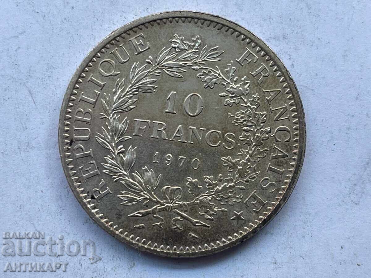 Moneda de argint #2 10 franci Franța 1970 Argint