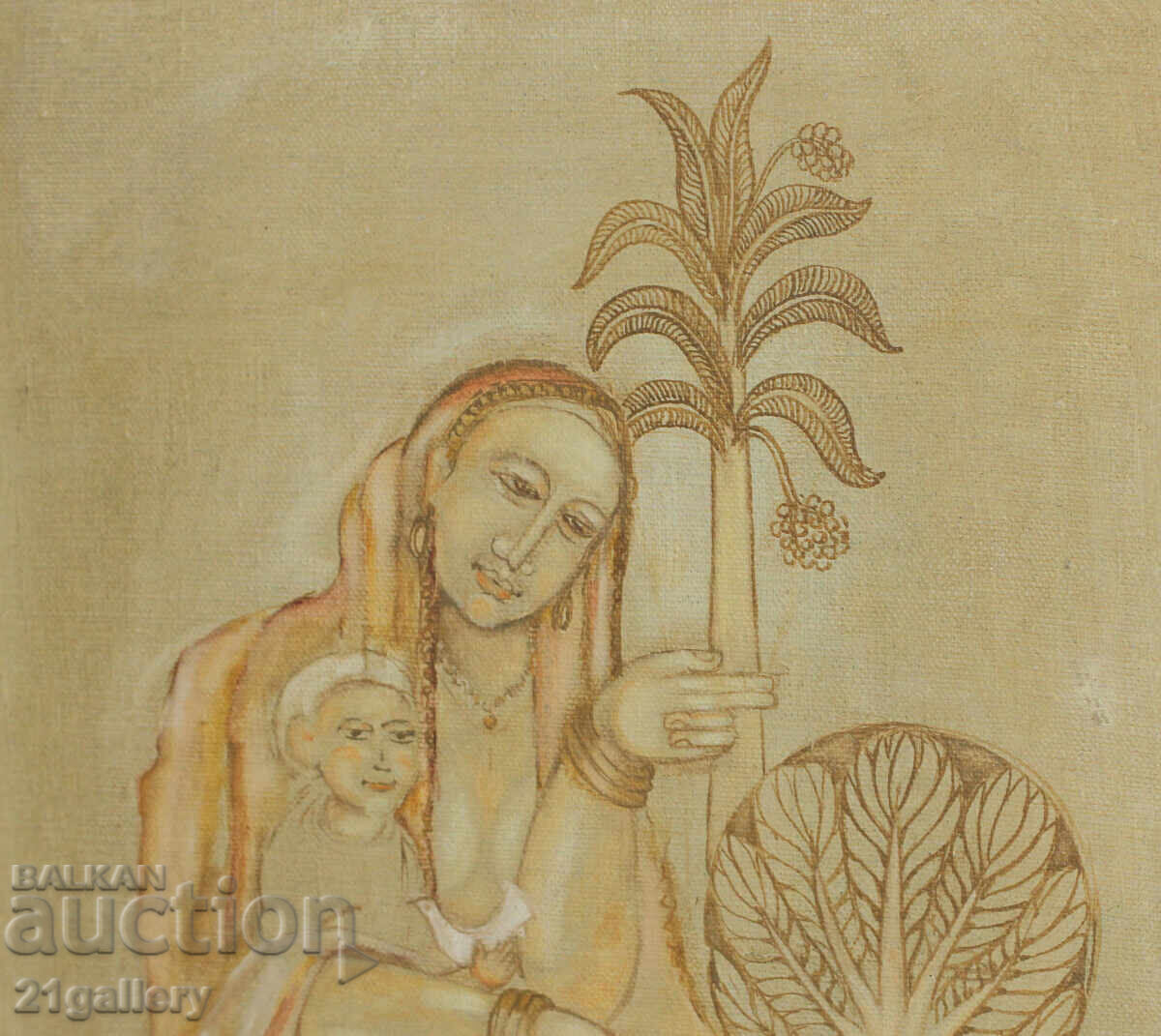 Delivery of Naivety, oil paints, signed 1983. Delivery of Naivety, oil paints, signed 1983.