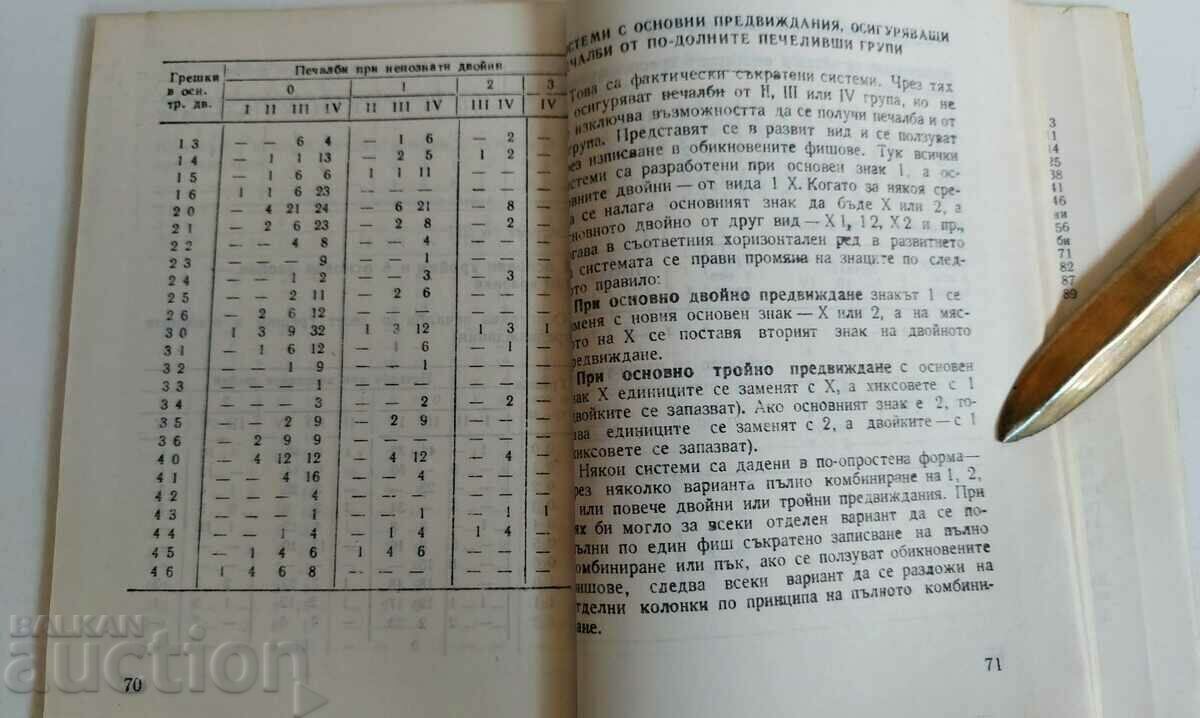 Delivery of . SELECTED SPORTS LOTO SYSTEMS 1 Delivery of . SELECTED SPORTS LOTO SYSTEMS 1