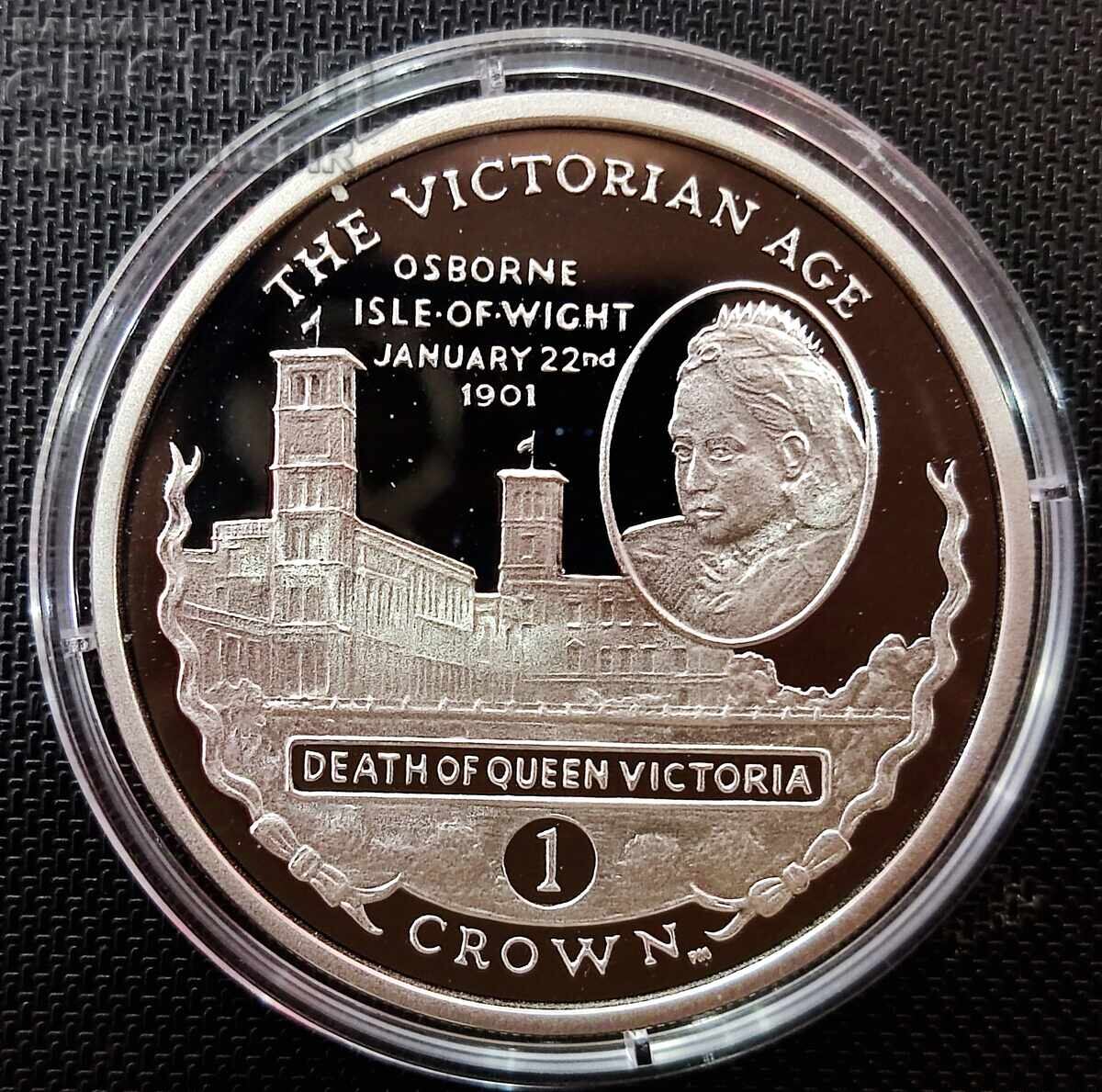 Silver 1 Crown Death of Victoria 2001 Γιβραλτάρ