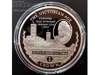 Silver 1 Crown Death of Victoria 2001 Γιβραλτάρ