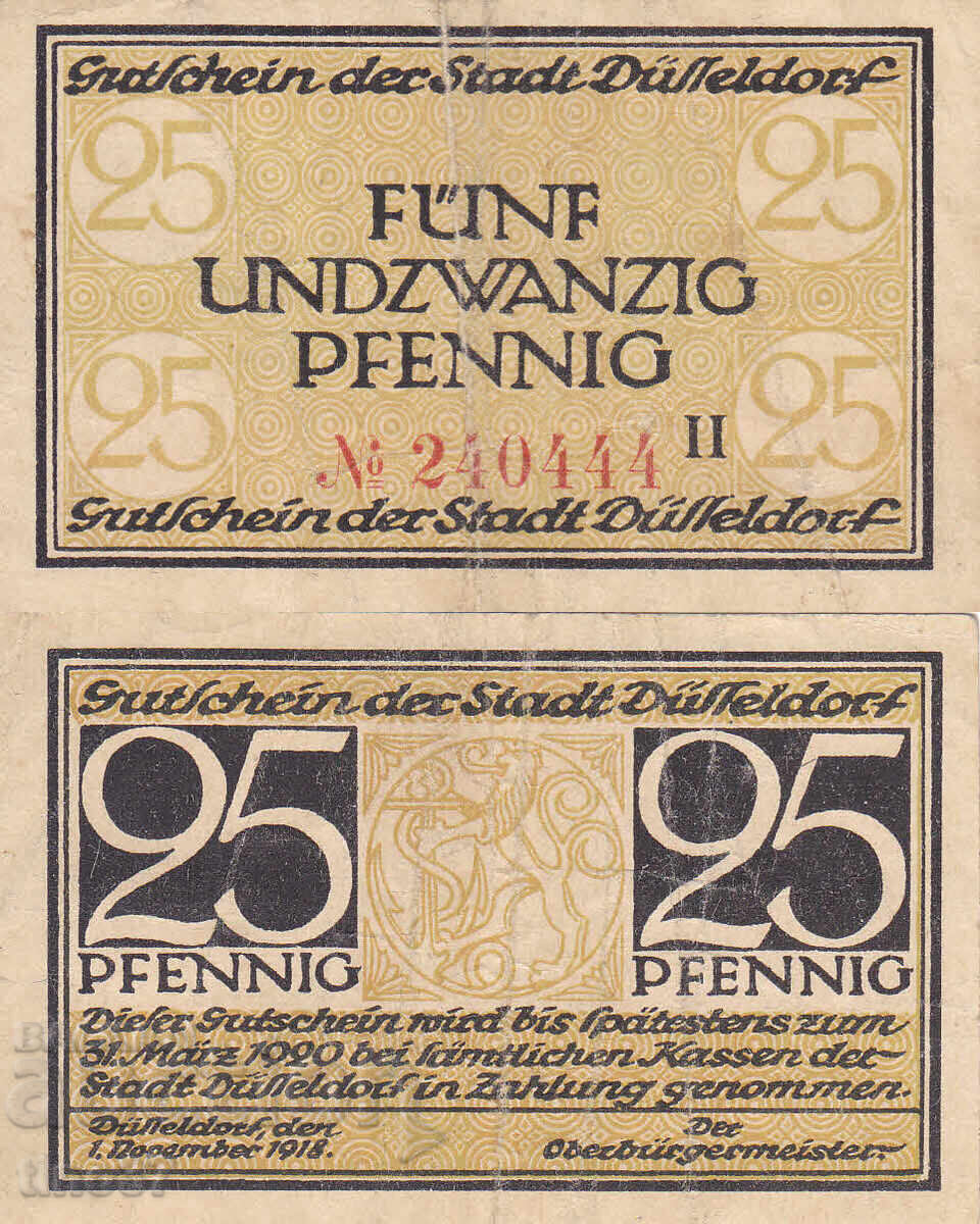 tino37- ΓΕΡΜΑΝΙΑ - 25 PFENNIG - 1920