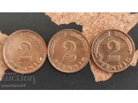 Coins Germany - 3 pcs., 1964-1966