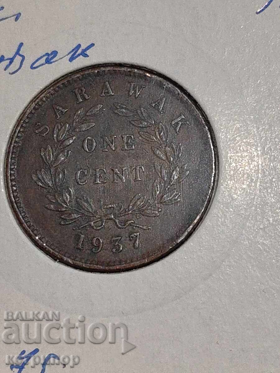 1 cent Sarawak 1937 Χαλκός