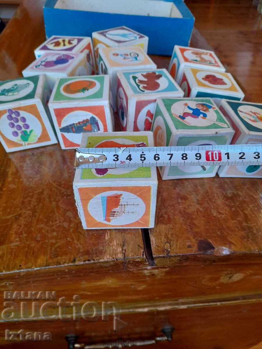 Delivery of An old children's game with cubes Delivery of An old children's game with cubes