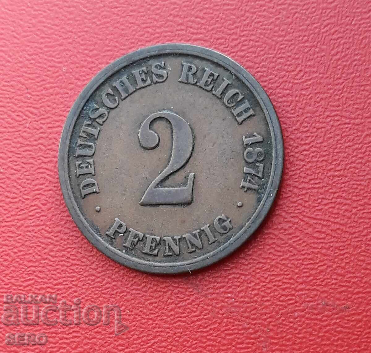 Germania-2 pfennig 1874 A-Berlin