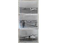 Fotografii originale vechi 1958 cu aeronave nemotorizate 3 buc.