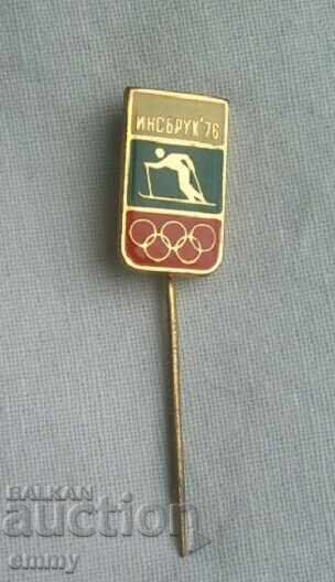 Insigna Jocurile Olimpice de iarnă Innsbruck 1976 - schi, BOK