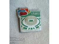 Luzhniki stadium badge Moscow, USSR, Russia