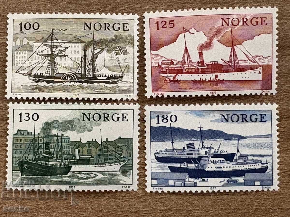 Norvegia - Comerț de coastă norvegian - Nave (1977) MNH