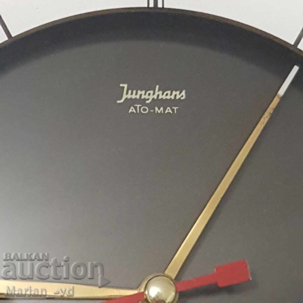 Auction  Table bronze clock junghans ATO-MAT