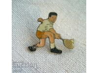 Tennis badge, tennis player