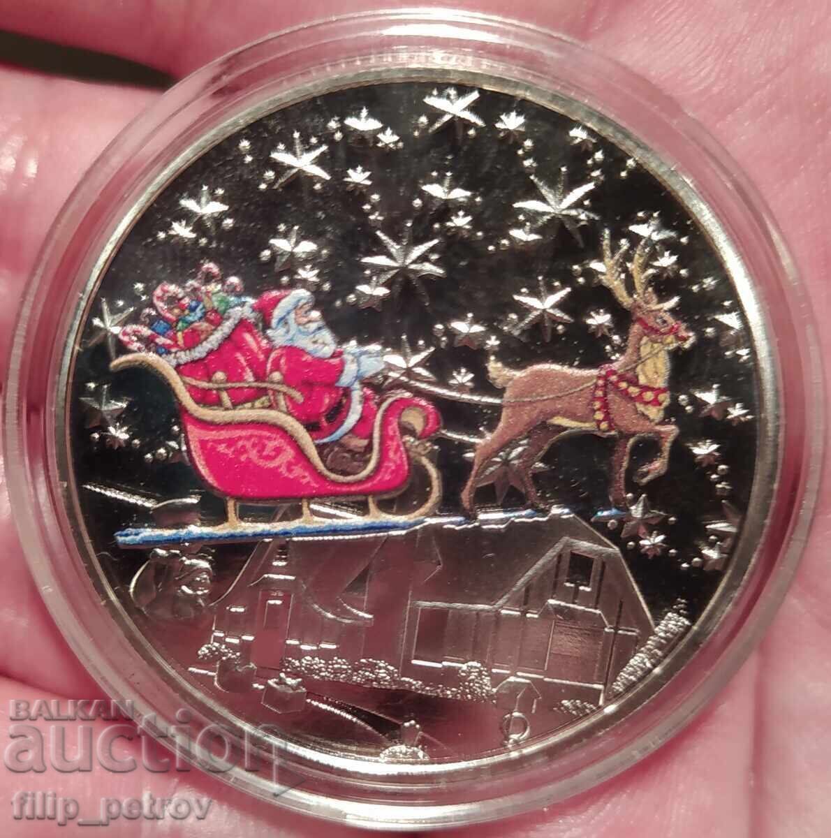 Christmas - New Year plaque in a protective capsule. - 5 Christmas - New Year plaque in a protective capsule. - 5