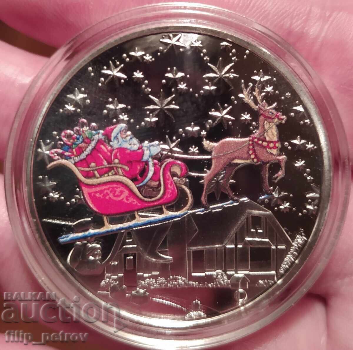 Christmas - New Year plaque in a protective capsule. Christmas - New Year plaque in a protective capsule.