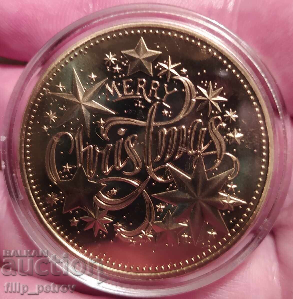 Christmas - New Year plaque in a protective capsule. with price 10.00 BGN | € 5.11