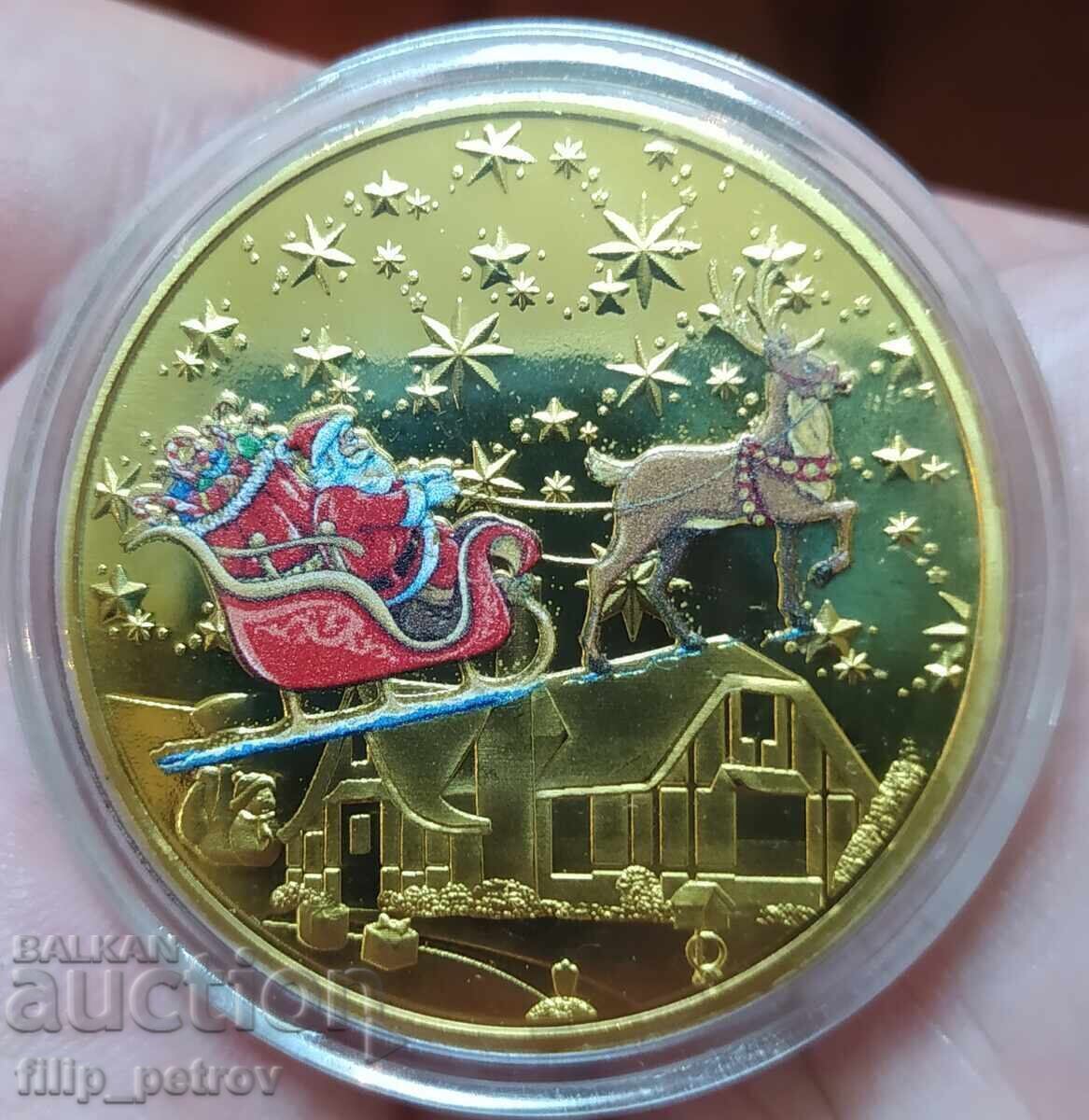 Delivery of Christmas - New Year plaque in a protective capsule.