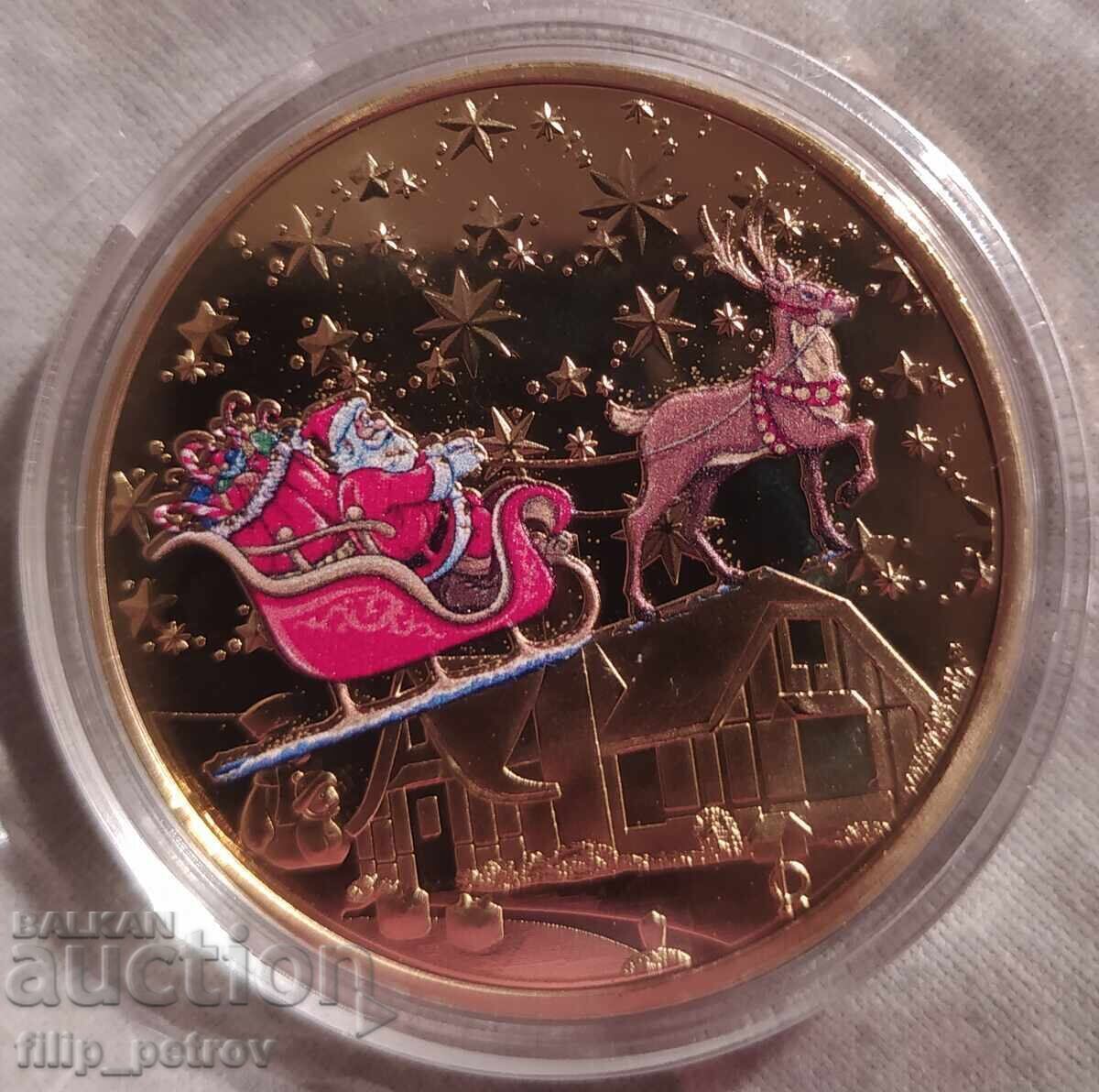 Christmas - New Year plaque in a protective capsule. - 5