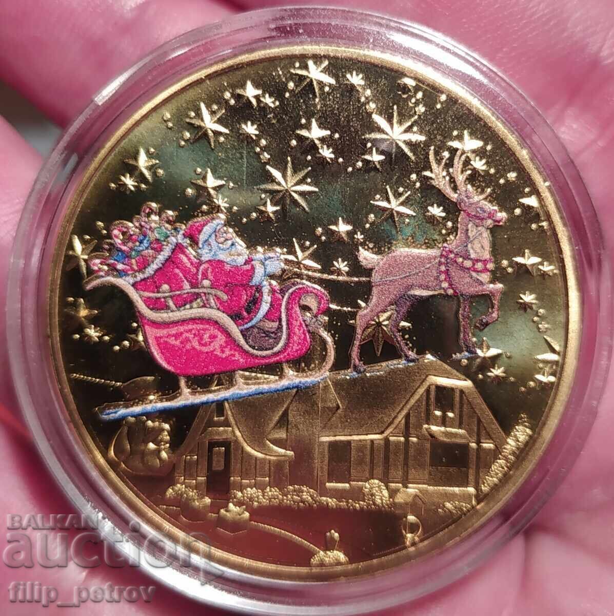 Christmas - New Year plaque in a protective capsule. - 7