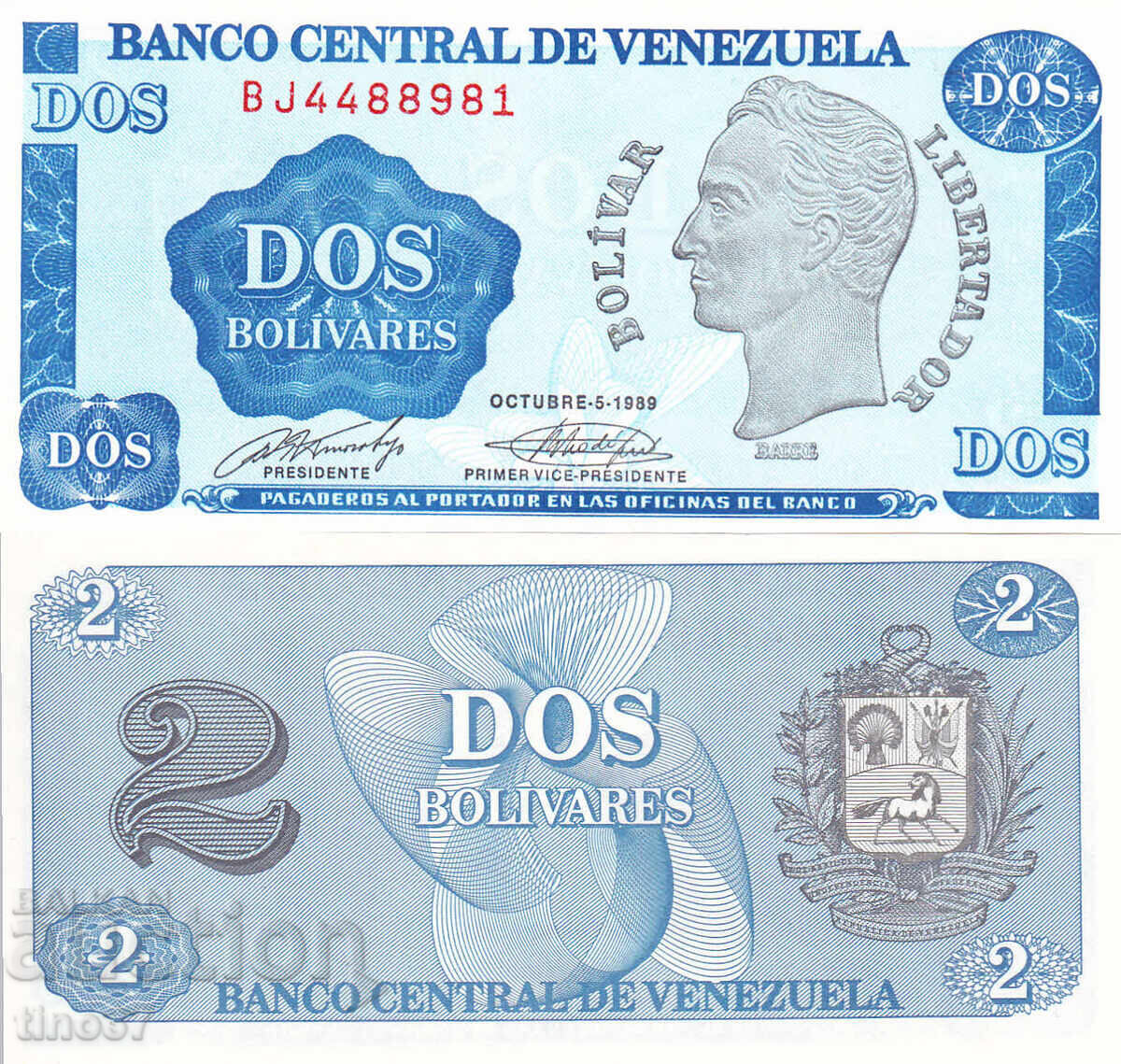 tino37- VENEZUELA - 2 BOLIVARAS - 1989 - UNC