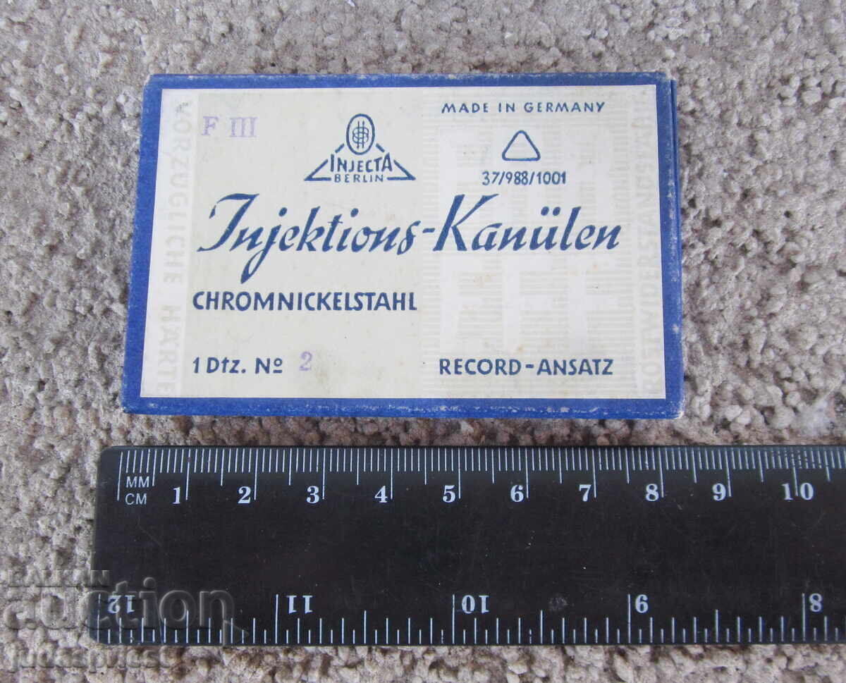 ace medicale vechi germane nefolosite cu cutie - 6 ace medicale vechi germane nefolosite cu cutie - 6