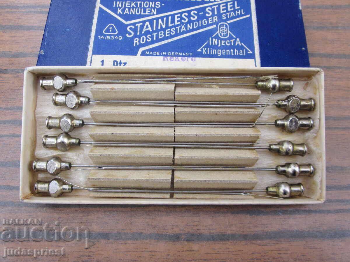vintage γερμανικές ιατρικές βελόνες αχρησιμοποίητες με κουτί - 5 vintage γερμανικές ιατρικές βελόνες αχρησιμοποίητες με κουτί - 5