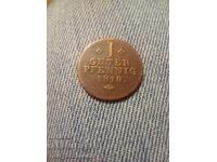 1 Guter Pfennig 1818 Autumn Germany rare