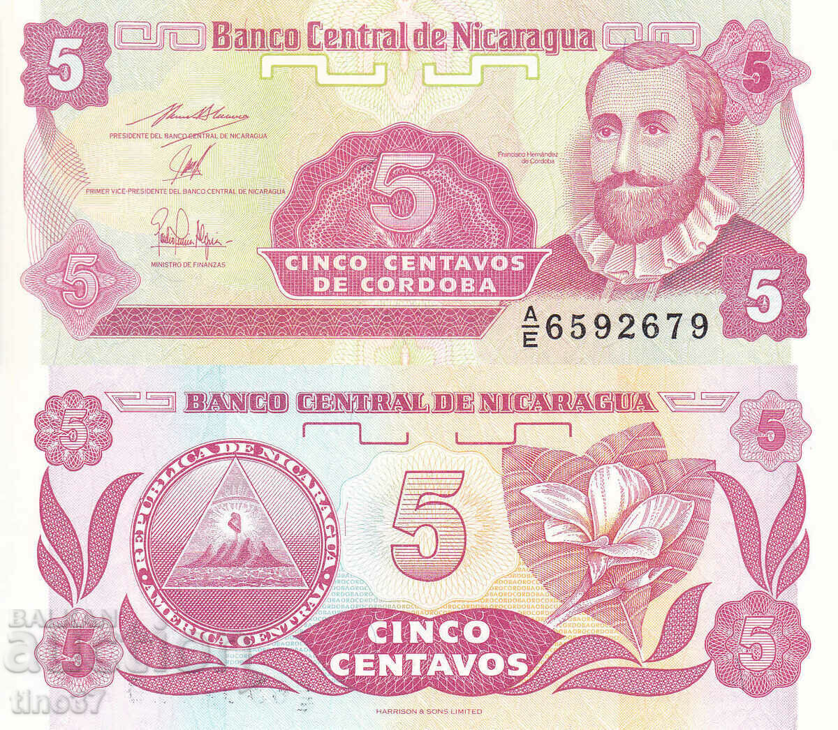 tino37- NICARAGUA - 5 CENTAVOS - 1991 - UNC