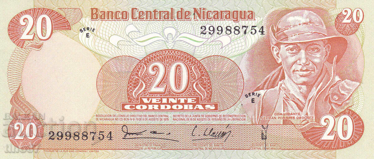 tino37- NICARAGUA - 20 CORDOBAS - 1978 - UNC cu preț 8.80 BGN | € 4.50 tino37- NICARAGUA - 20 CORDOBAS - 1978 - UNC cu preț 8.80 BGN | € 4.50