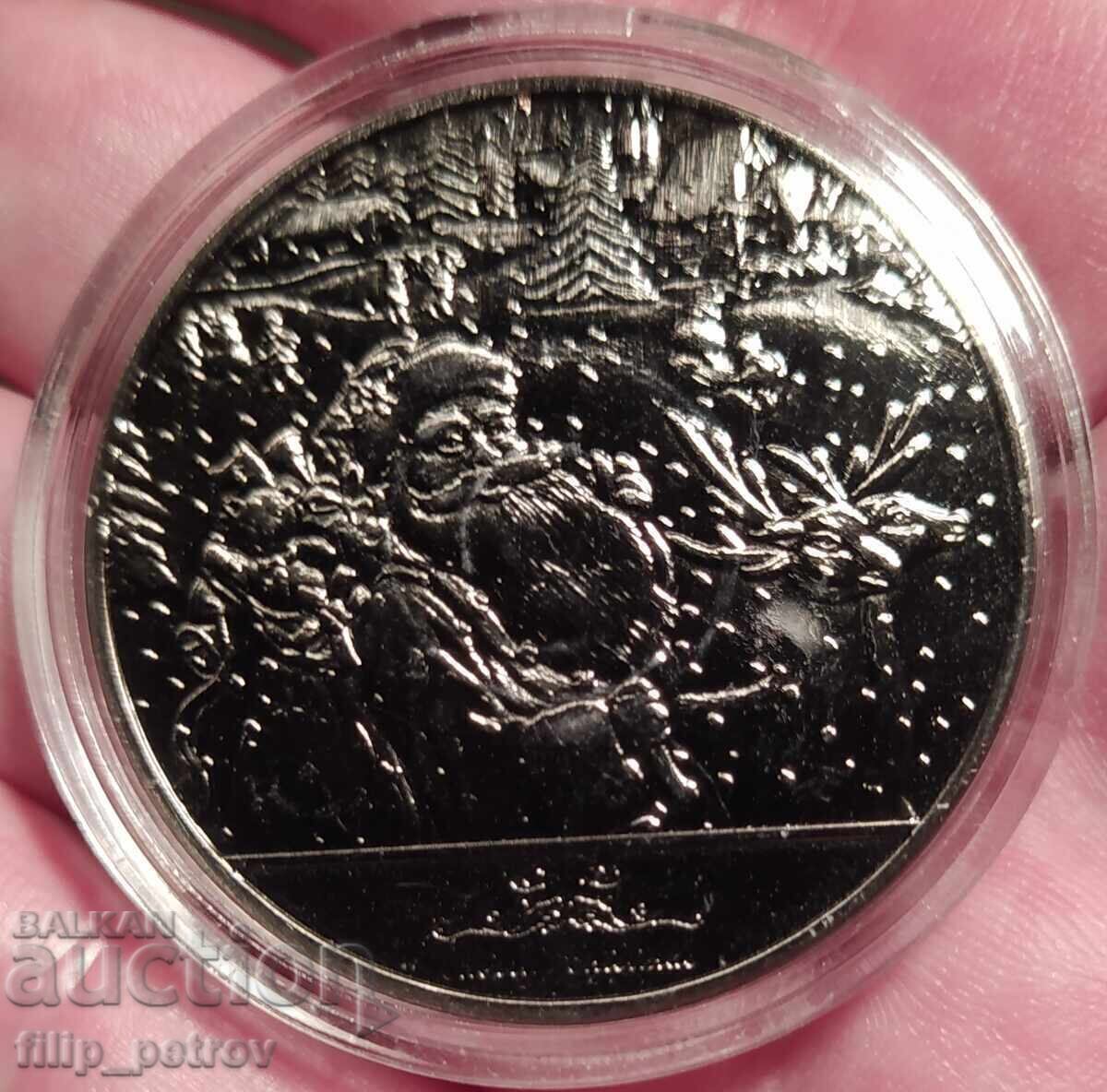 Auction  Christmas - New Year plaque in a protective capsule.