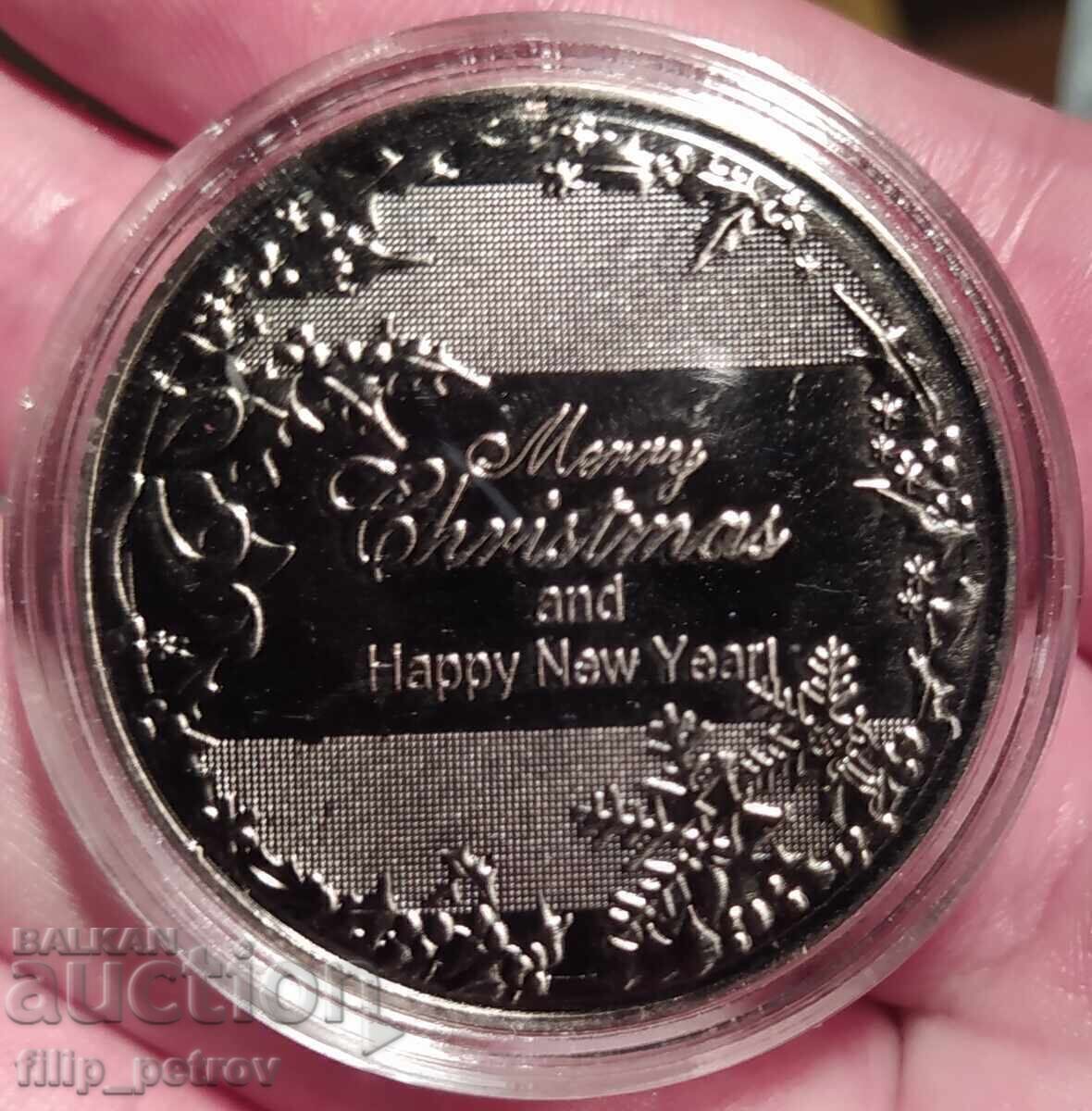 Delivery of Christmas - New Year plaque in a protective capsule.