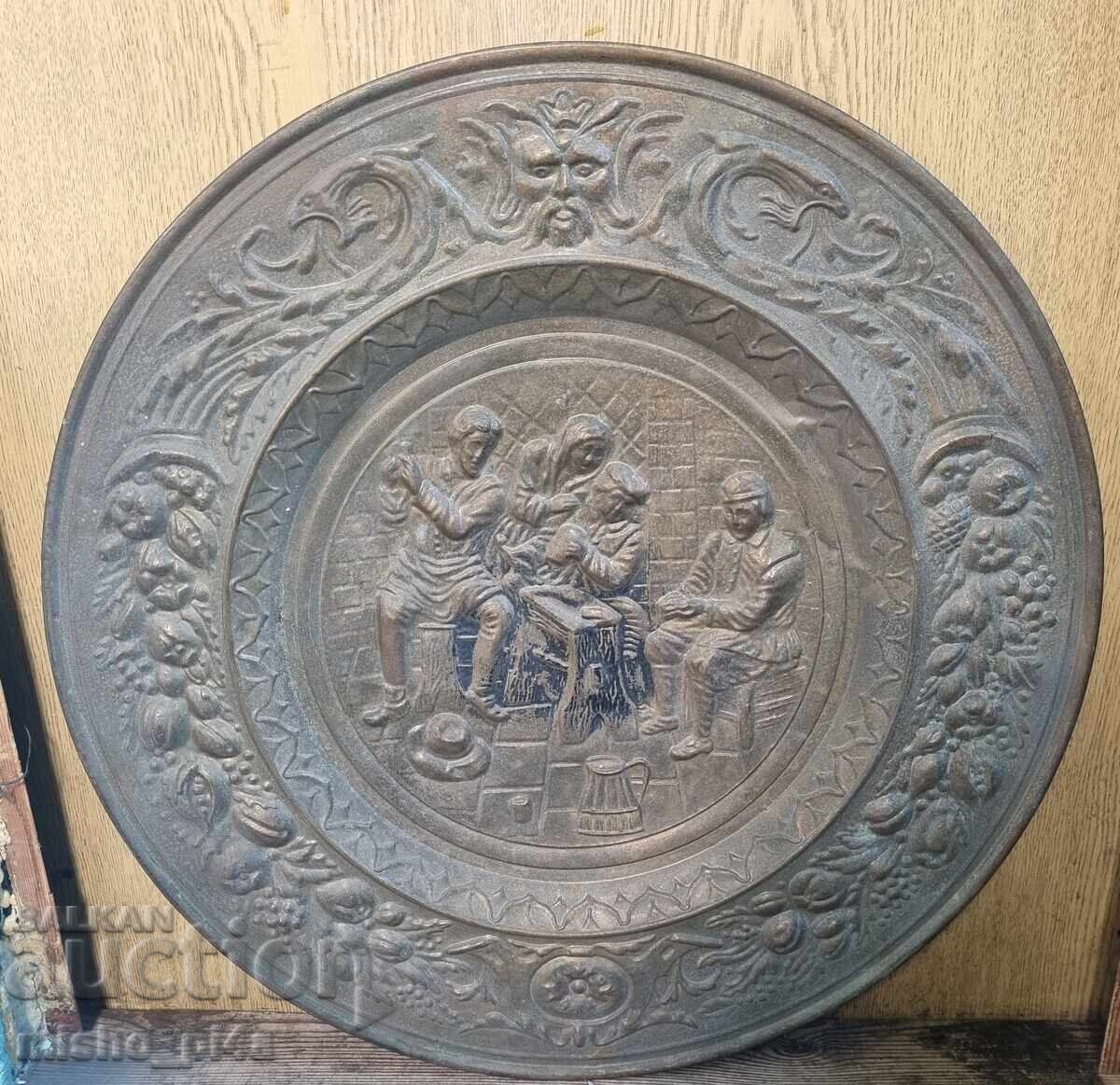 large bronze panel tray