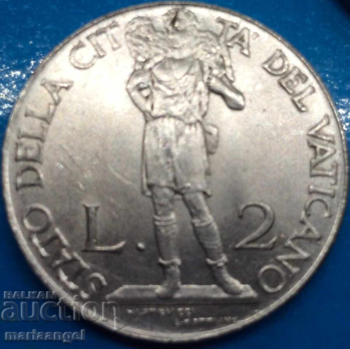 2 lire 1941 Vatican Ioan Botezătorul