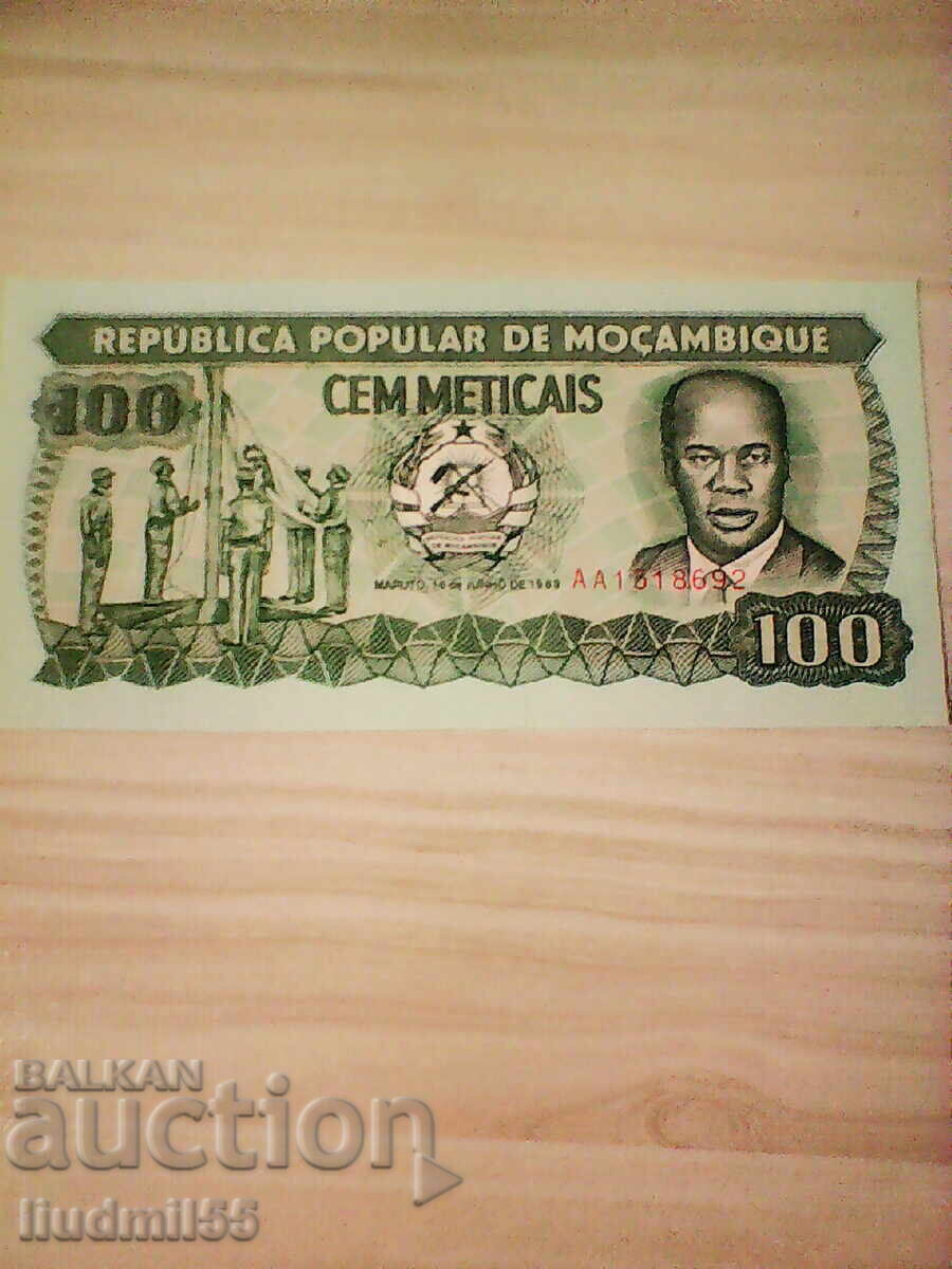 MOZAMBIC 100 METICAIS 1989 UNC