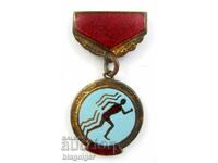 Old sports badge-Athlete-Enamel