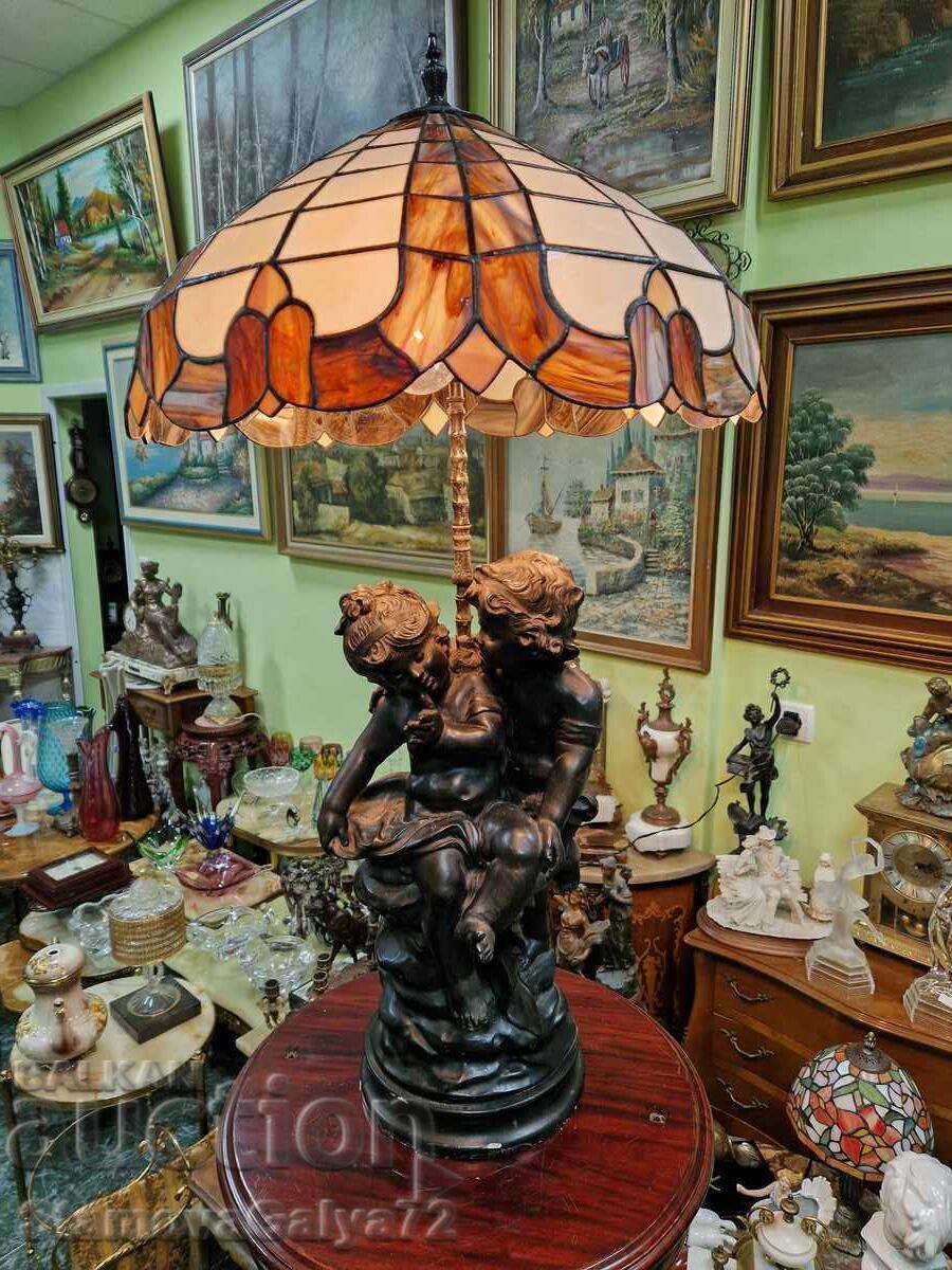 Страхотна голяма антикварна лампа Тифани - 7 Страхотна голяма антикварна лампа Тифани - 7